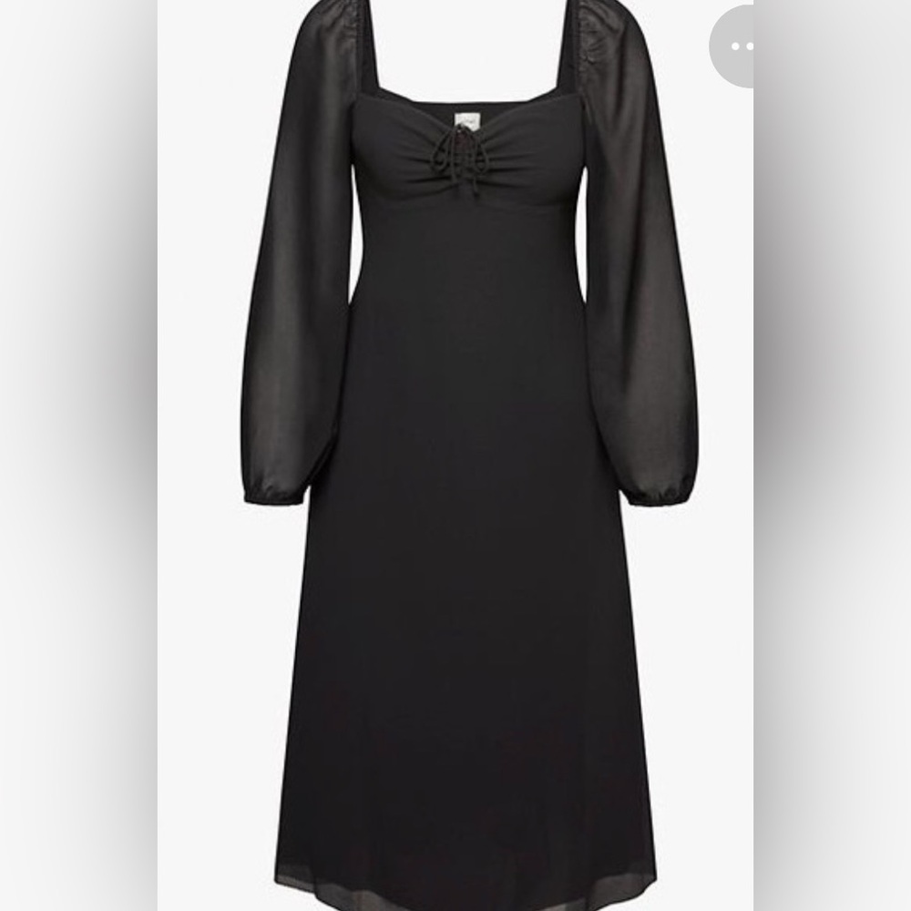 Aritzia Wilfred Jacqueline Black Long Sleeve Dress